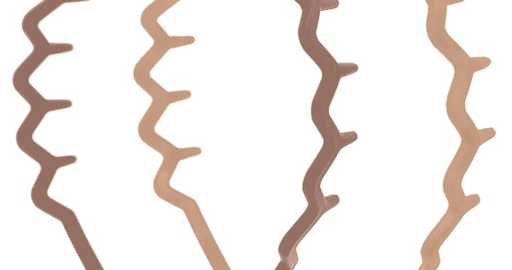 Kitsch Zig Zag Headbands for Women Non Slip – Fashion Accessories for Slicked Back Styles – Comfortable Comb Headband with Teeth | Ideal Gifts for Women – Neutral – 2 pcs